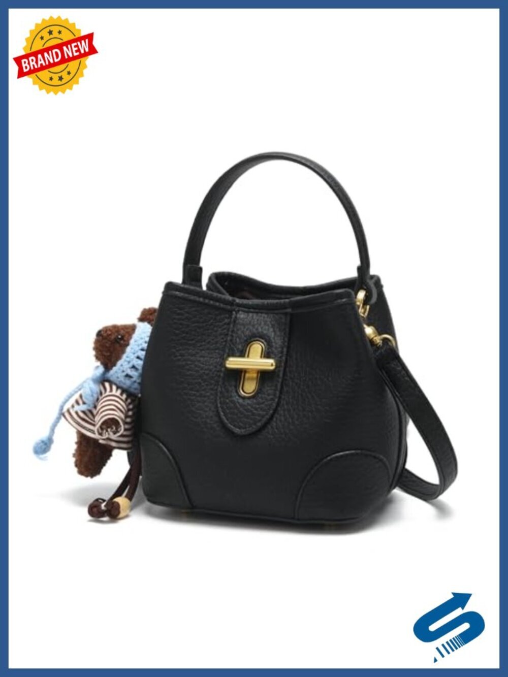 Mini Top Handle Handbag PU Leather Crossbody Shoulder Bag Adjustable Strap